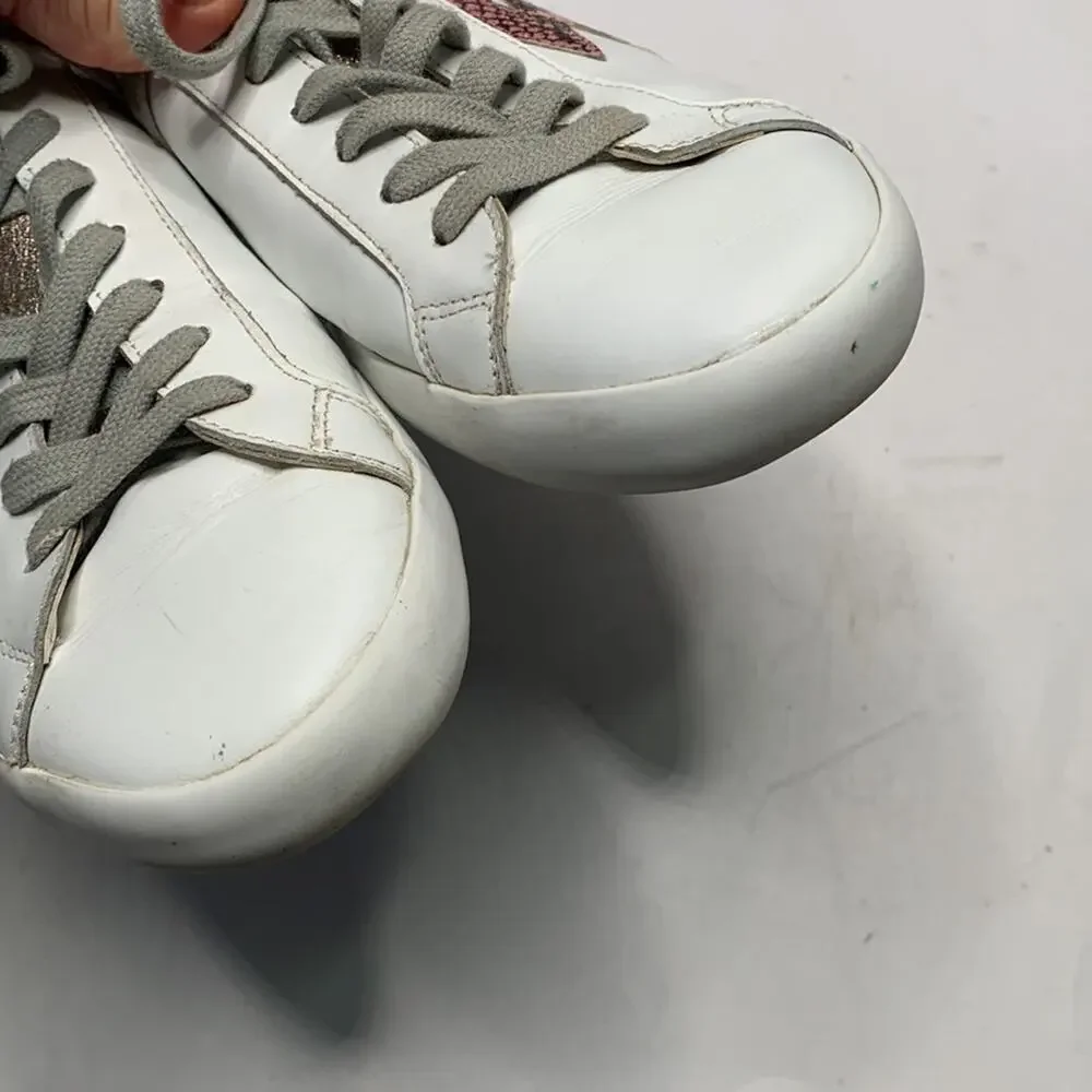 Sam Edelman Areson White Leather Sneakers S-130 Sz 39 EU / 9 US